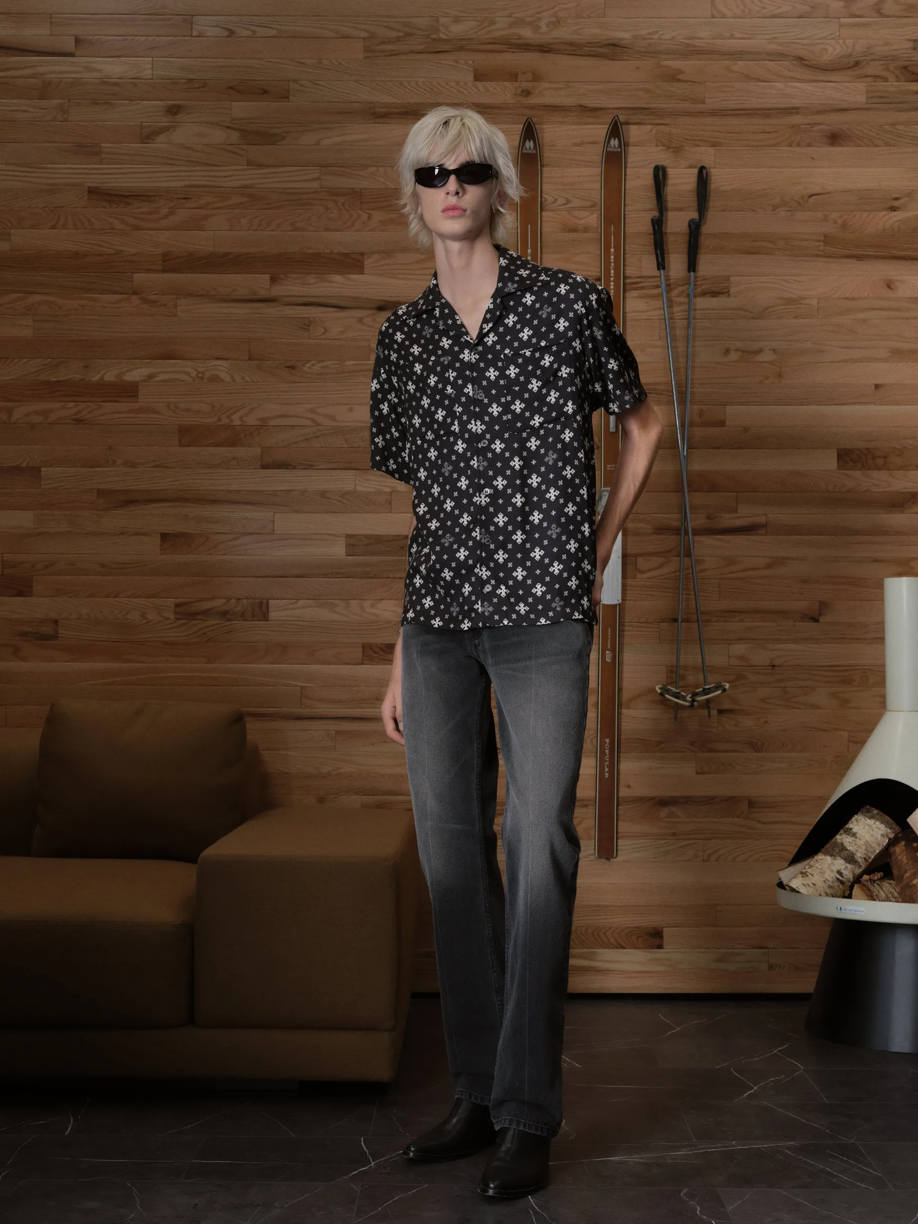CROSS BANDANA RAYON SHIRT