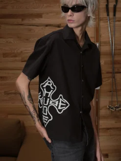 CROSS LOGO SNAP SHIRT