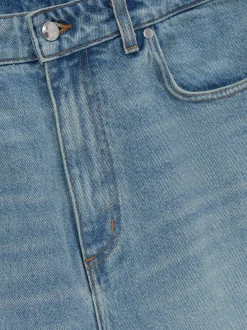 DROP CROTCH DENIM SHORTS