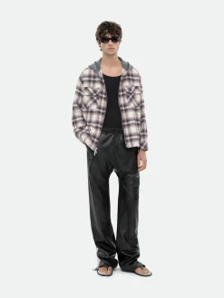 HOODED FLANNEL JACKET
