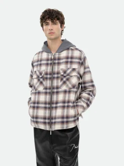 HOODED FLANNEL JACKET