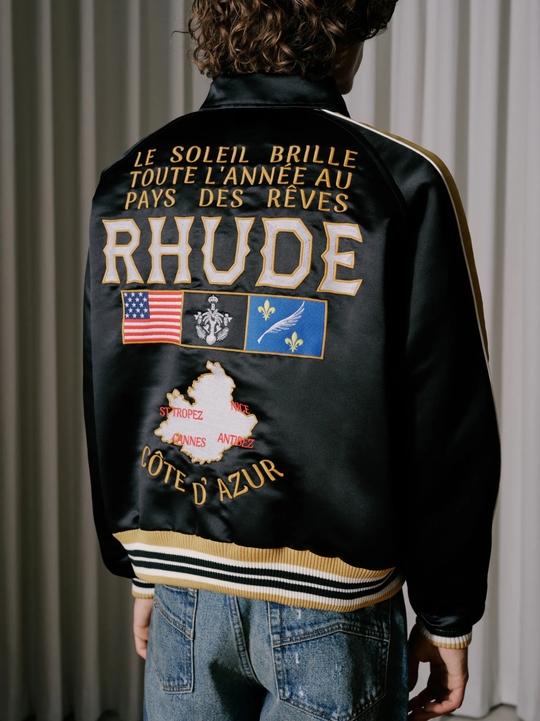 LE SOLEIL SATIN BOMBER