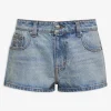 LOW-WAIST DENIM SHORTS