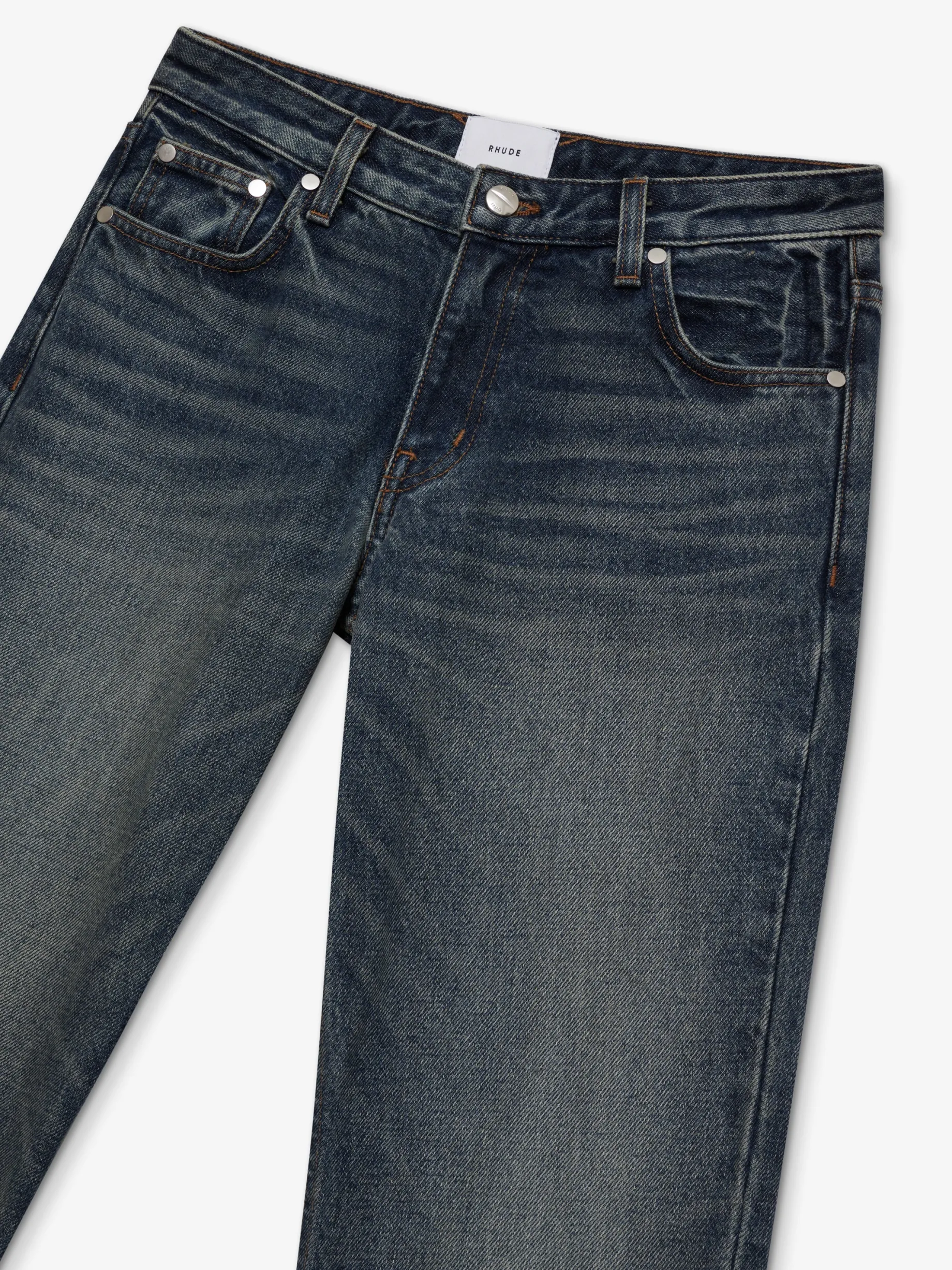 LOW-WAIST FLARE DENIM