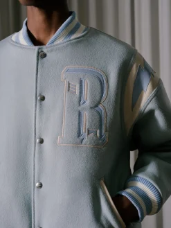 MINT WOOL LIGHTNING VARSITY
