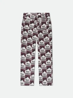 MOONLIGHT BORDEAUX SILK PJ PANT