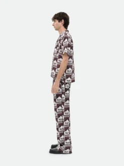 MOONLIGHT BORDEAUX SILK PJ PANT