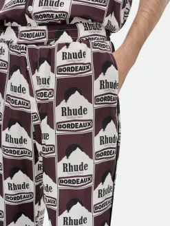 MOONLIGHT BORDEAUX SILK PJ PANT