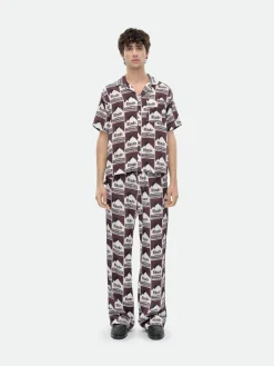 MOONLIGHT BORDEAUX SILK SHIRT
