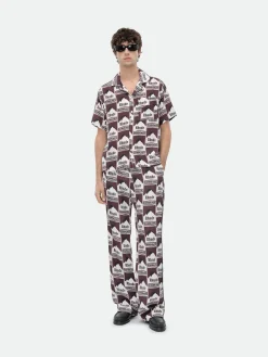 MOONLIGHT BORDEAUX SILK SHIRT