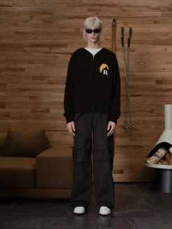MOONLIGHT KNIT ZIP UP HOODIE