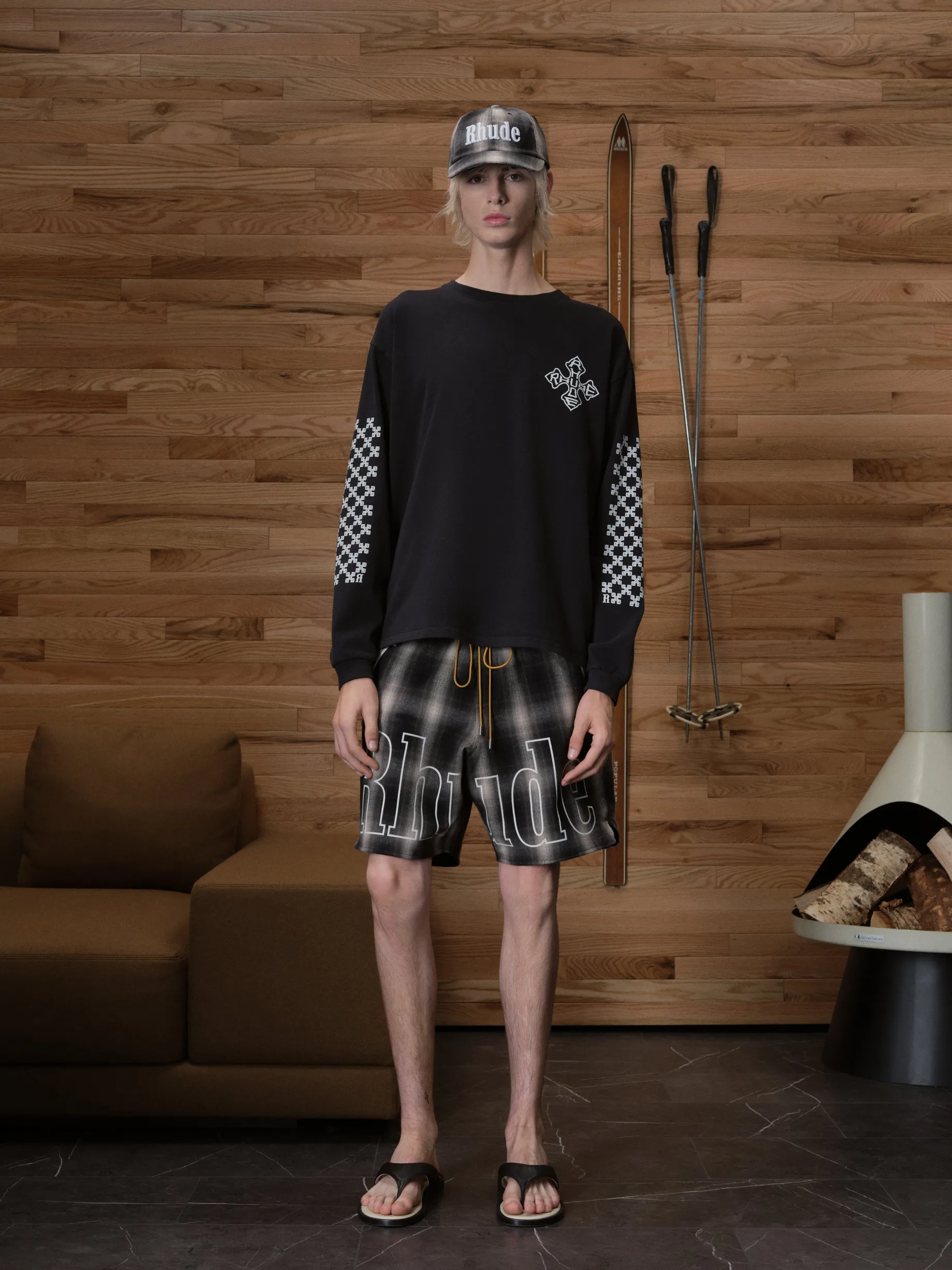 PLAID LOGO SHORT