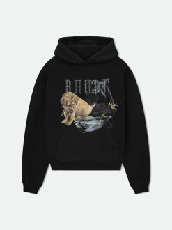 RHINESTONE HUNTING DOG HOODIE