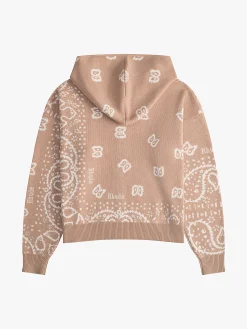 RHUDE BANDANA KNIT ZIP-UP