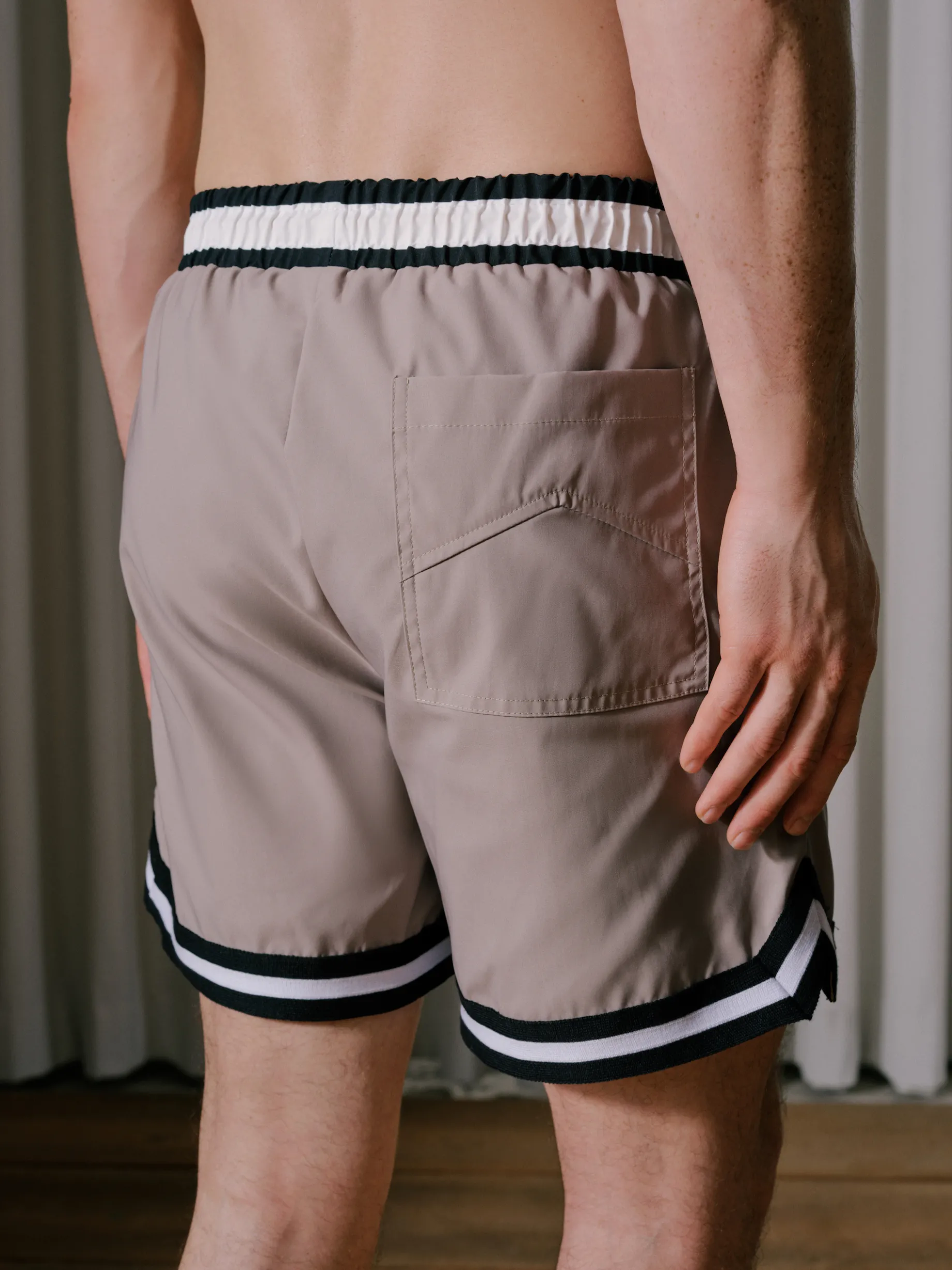 RHUDE BASKETBALL SWIM TRUNKS