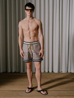 RHUDE BASKETBALL SWIM TRUNKS