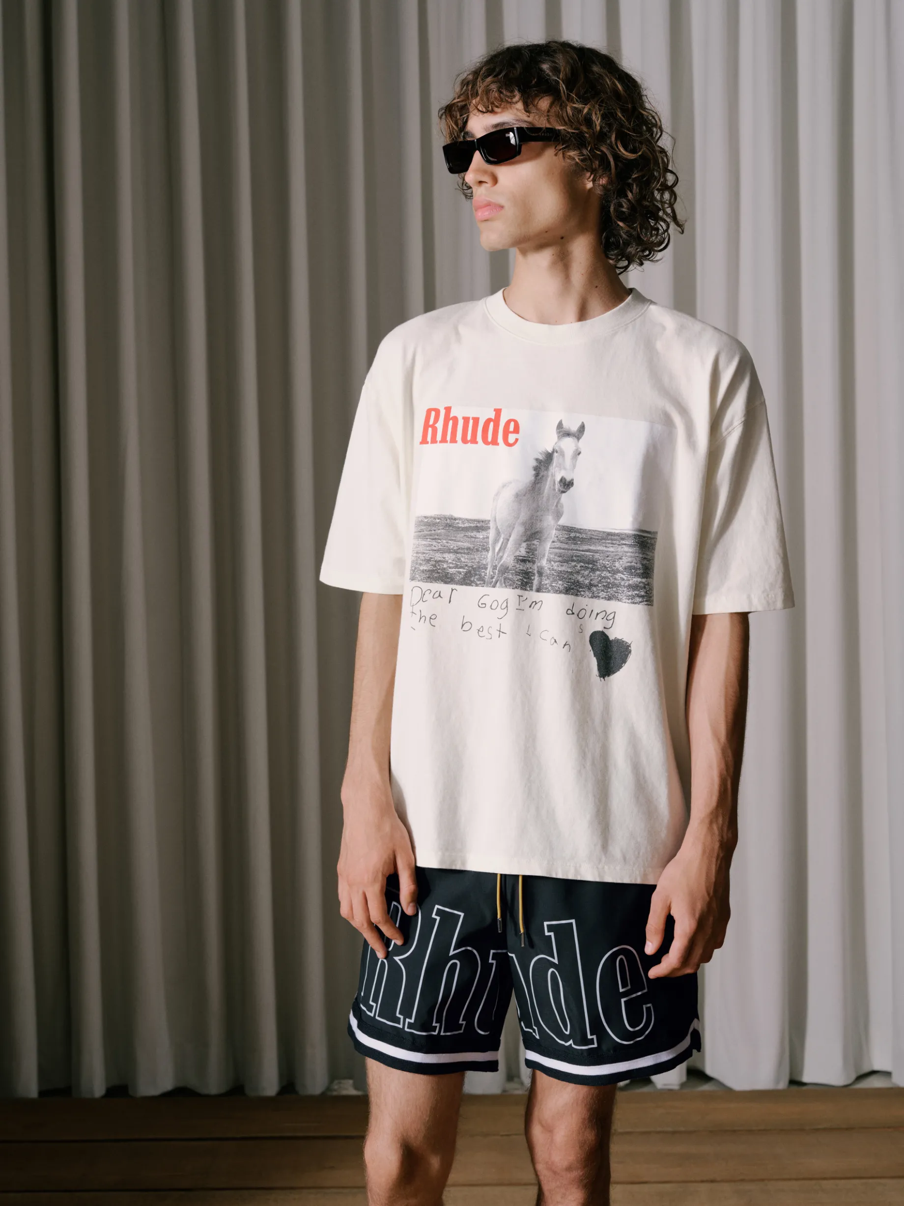 RHUDE BASKETBALL SWIM TRUNKS