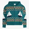 RHUDE BATEAU KNIT ZIP UP HOODIE