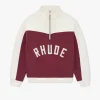 RHUDE CHAMONIX QUARTER-ZIP VARSITY