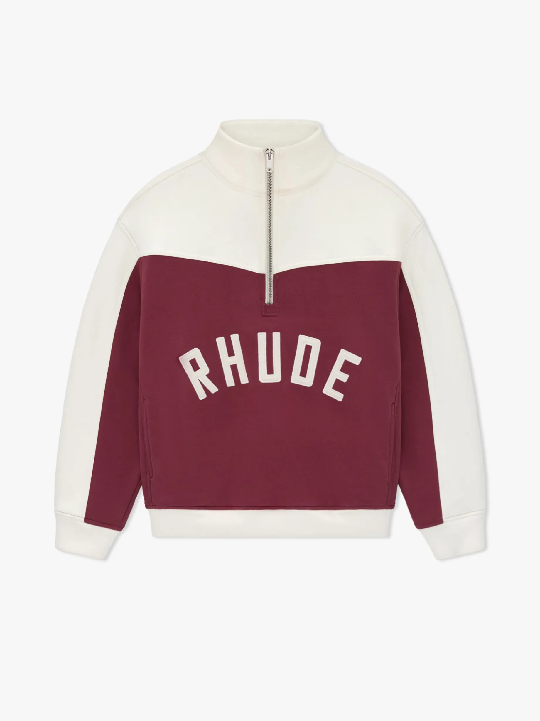RHUDE CHAMONIX QUARTER-ZIP VARSITY