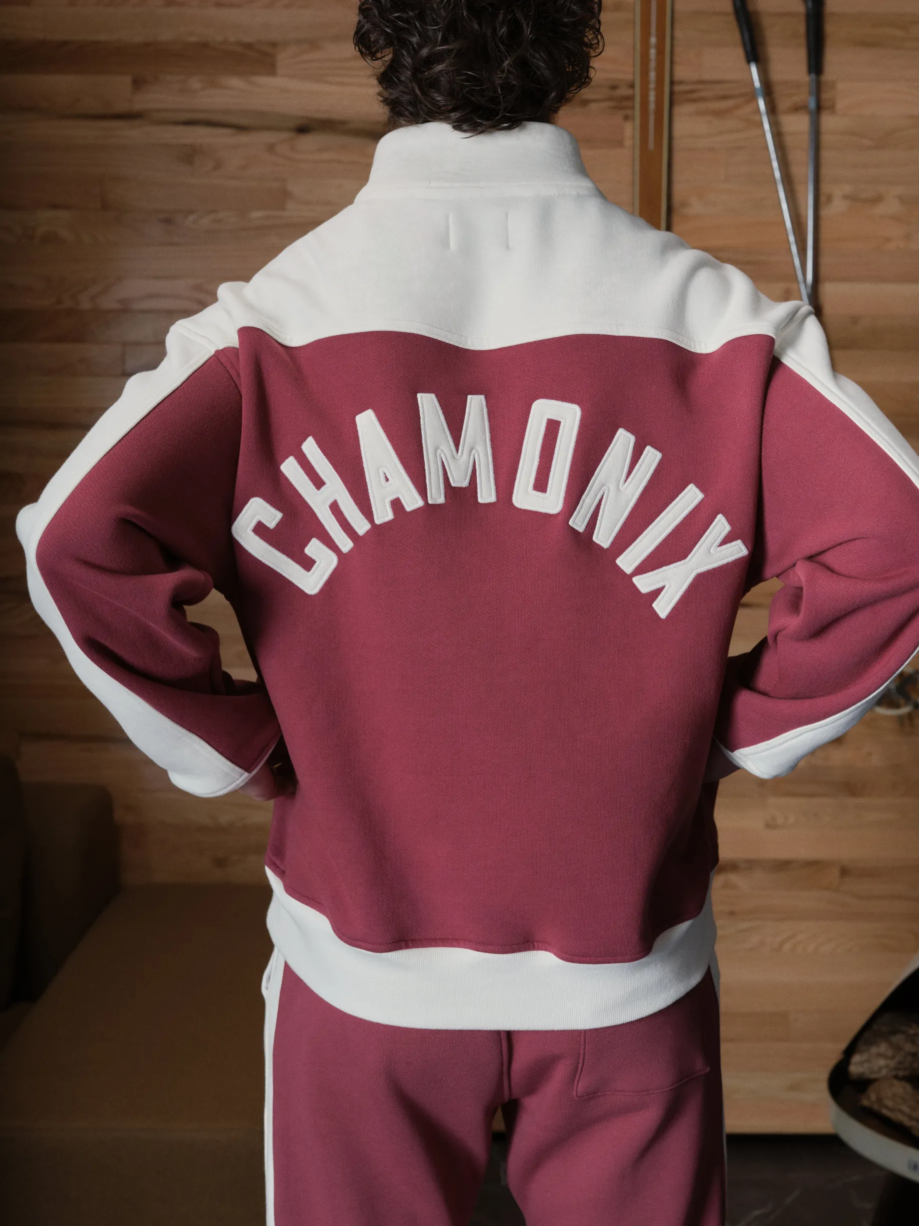 RHUDE CHAMONIX QUARTER-ZIP VARSITY