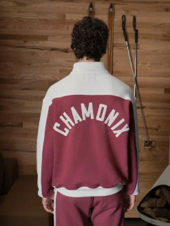 RHUDE CHAMONIX QUARTER-ZIP VARSITY