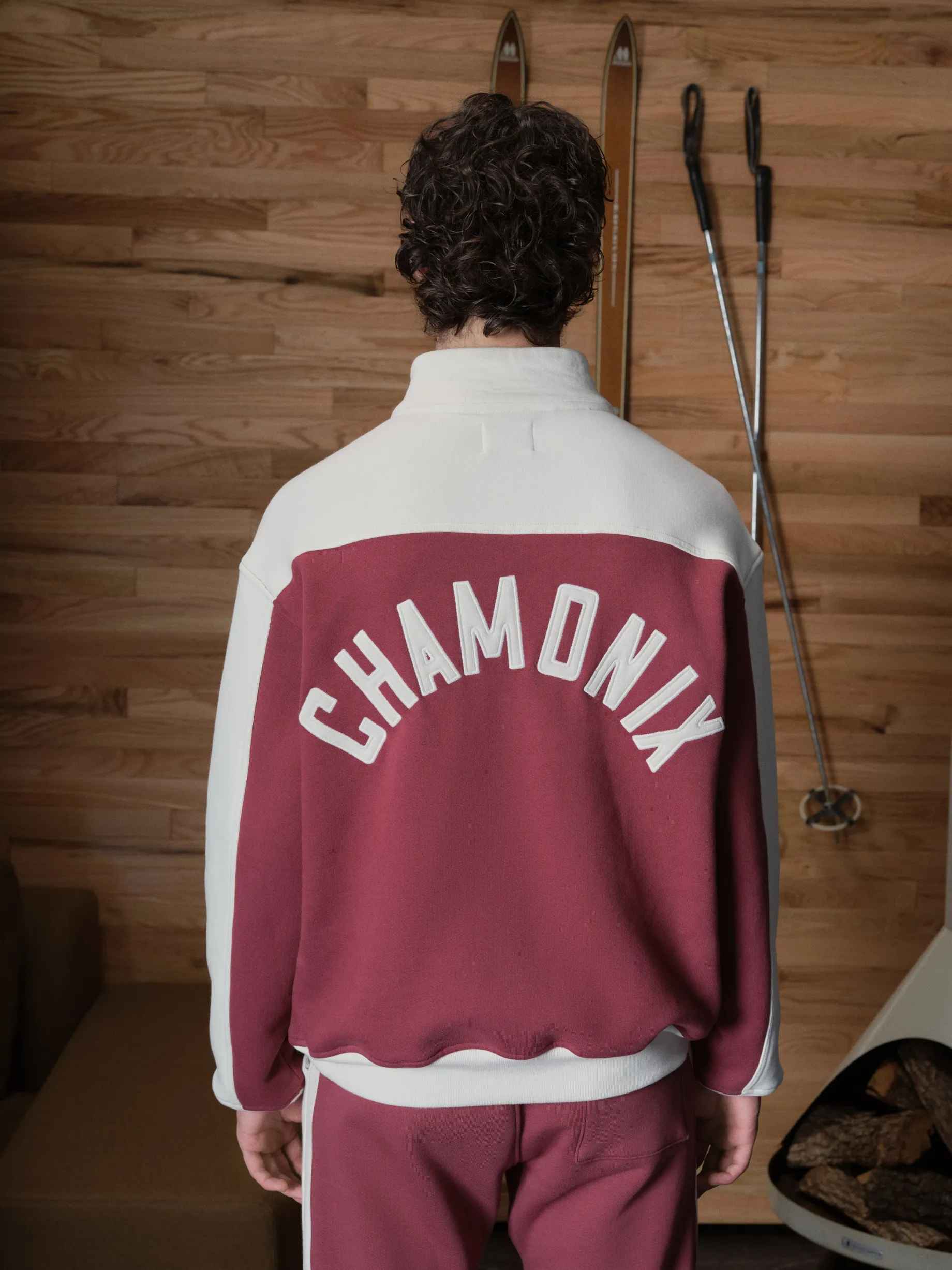 RHUDE CHAMONIX QUARTER-ZIP VARSITY
