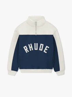 RHUDE CONTRAST QUARTER-ZIP VARSITY