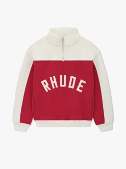 RHUDE CONTRAST QUARTER-ZIP VARSITY