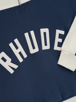 RHUDE CONTRAST QUARTER-ZIP VARSITY