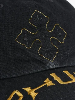 RHUDE CROSS DENIM 6-PANEL HAT