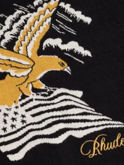 RHUDE EAGLE SOUVENIR KNIT CREWNECK