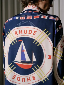 RHUDE FLAG SAIL LS SILK SHIRT