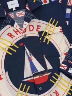 RHUDE FLAG SAIL LS SILK SHIRT