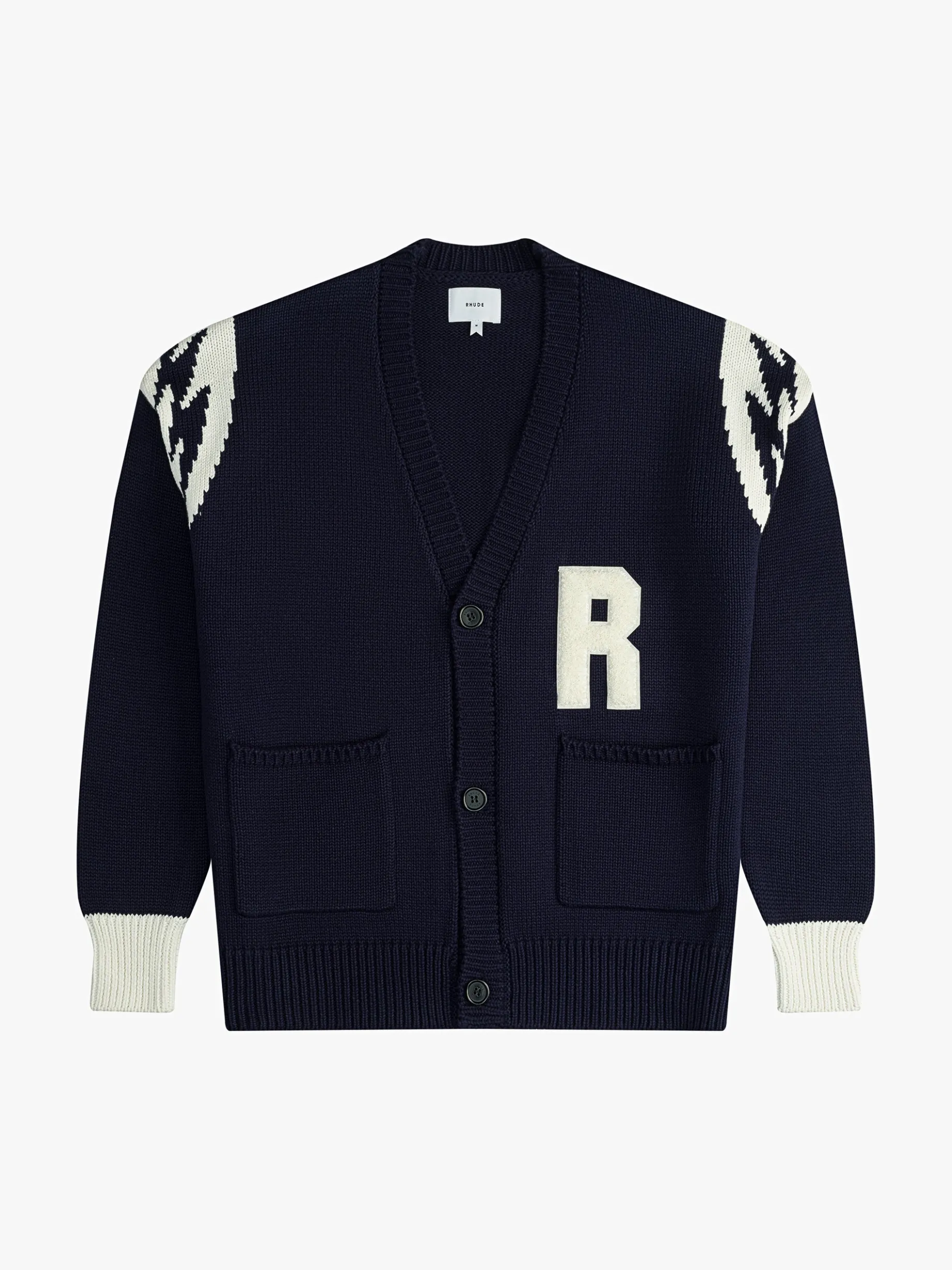 RHUDE LIGHTNING KNIT CARDIGAN