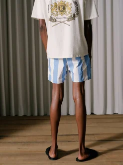 RHUDE LOGO STRIPED TRUNKS