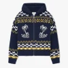RHUDE PALMA KNIT ZIP-UP