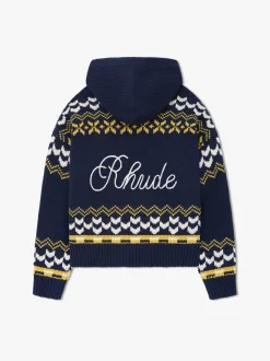 RHUDE PALMA KNIT ZIP-UP