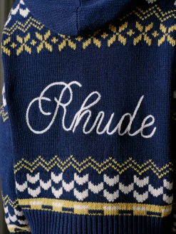 RHUDE PALMA KNIT ZIP-UP
