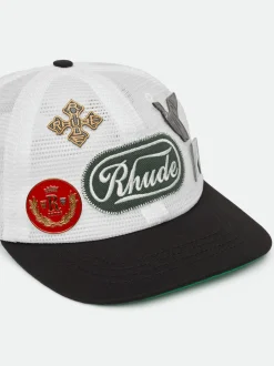 RHUDE PATCH MESH TRUCKER HAT