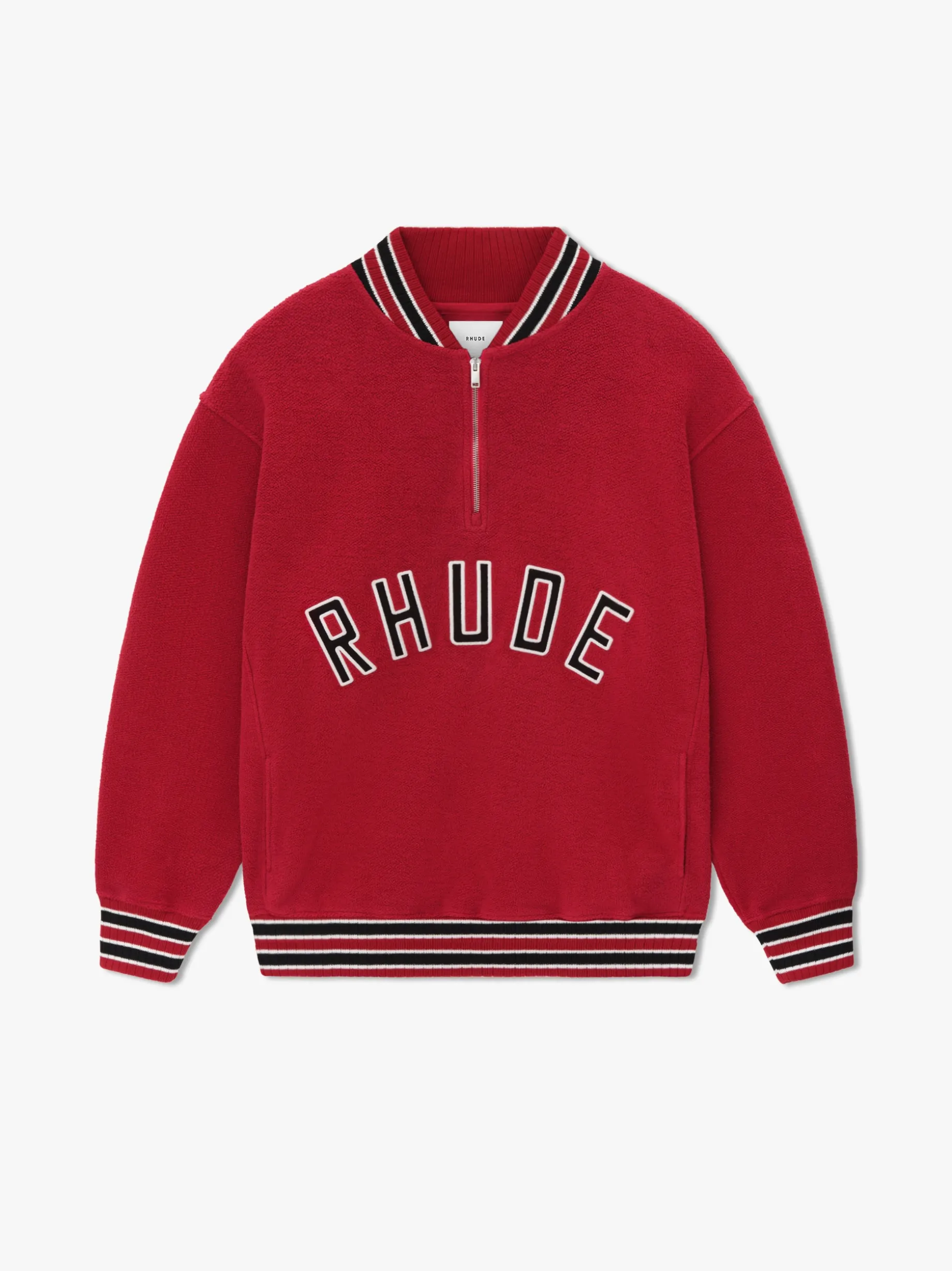 RHUDE QUARTER-ZIP VARSITY