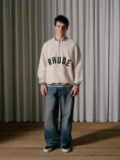 RHUDE QUARTER-ZIP VARSITY