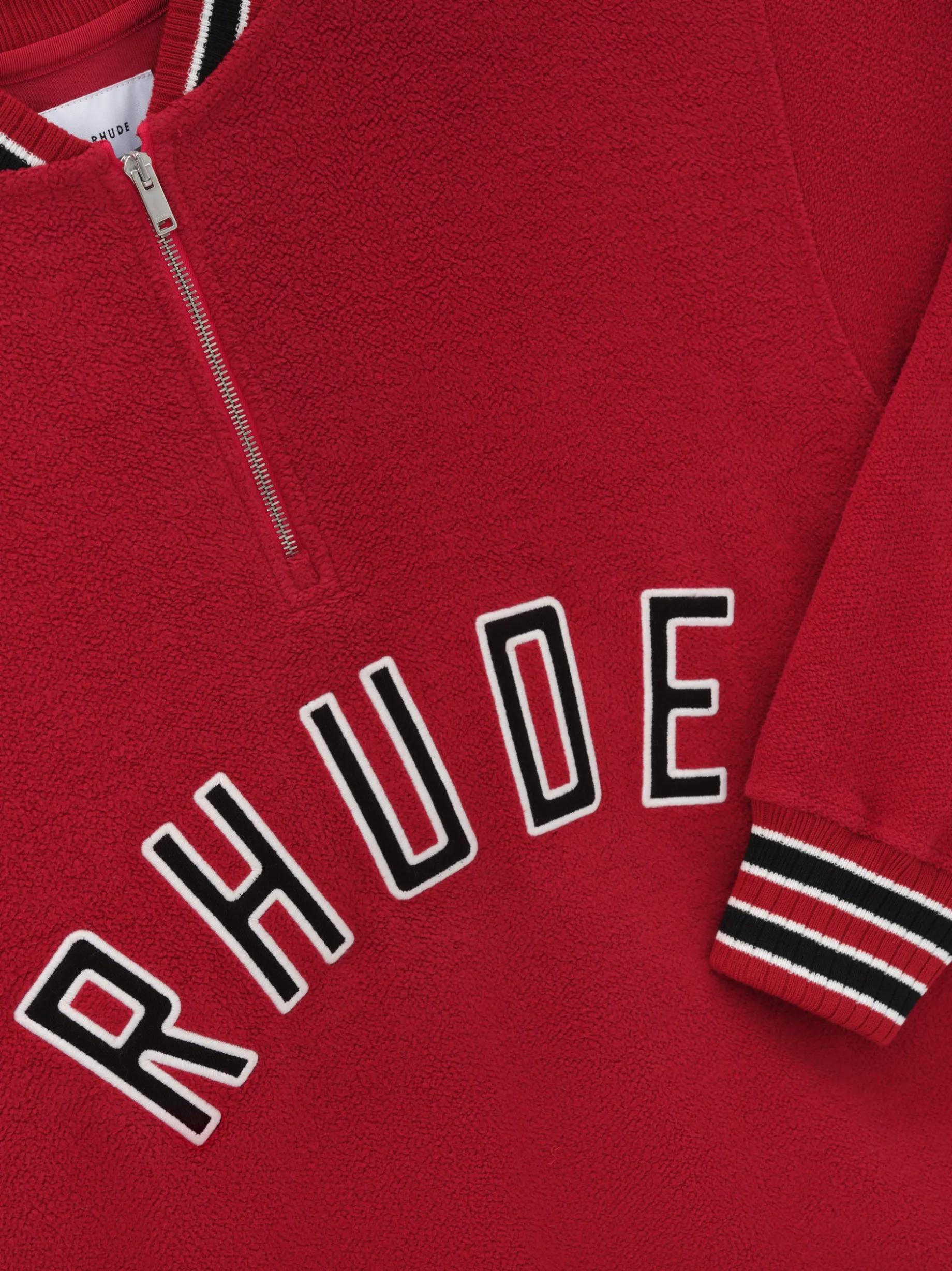RHUDE QUARTER-ZIP VARSITY