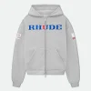 RHUDE RACING ZIP-UP HOODIE