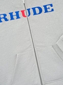 RHUDE RACING ZIP-UP HOODIE