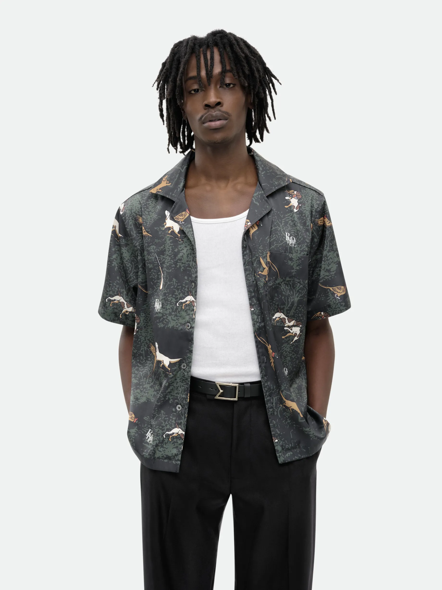 SCRAMBLE DOG PRINT SHIRT