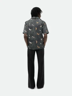 SCRAMBLE DOG PRINT SHIRT