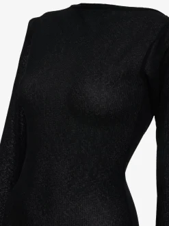 SHEER KNIT JERSEY DRESS