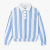 STRIPED LOOP TERRY POLO