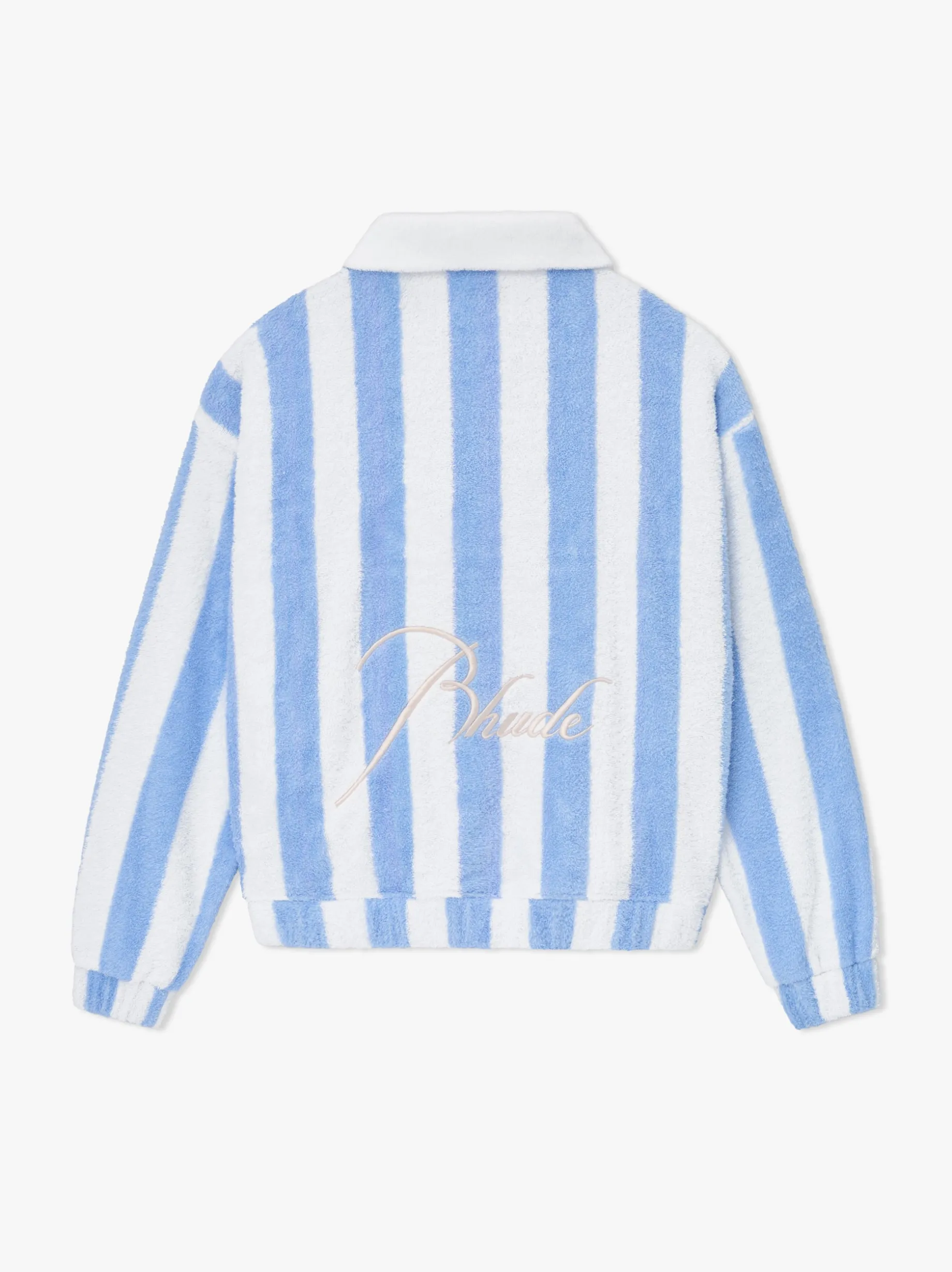 STRIPED LOOP TERRY POLO